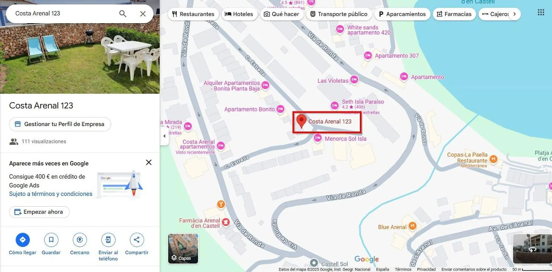 Lejlighed Apartamento En Arenal A 5 Minutos De La Playa Arenal d'en Castell
